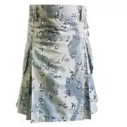 New Scottish Fashion Utility Kilt USA Military Camo Kilts For Men 100% cotton