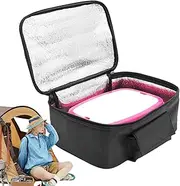 Portable Car Oven 12V - Electric Food Warmer Aluminum Foil Insulated | Heated Lunch Box for Travel, Camping, Car Trips, Picnics, Dice Meal Prep