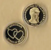 PRINCESS DIANA 1997 QUEEN OF HEARTS 1961-1997 GOLD COIN