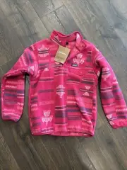 NWT Patagonia Kids Synchilla Fleece Snap Pull Over SZ Large 12R Girls Pink