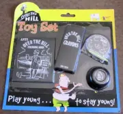 Over The Hill Toy Set Coloring Book, Golf game, Yo-Yo, Crayons Old Person Gags
