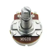 FLEOR 100PCS B250K Guitar Pots Long Split Shaft Pots Full Size Potentiometers