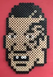 Mike Tyson Punchout Nintendo NES Perler Bead Art Handmade Crafted 5.5"x3.5"