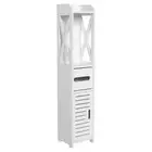 80x15.5x15CM Toilet Furniture Cabinet Wood Cupboard Shelf Tissue Storage Rack