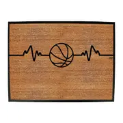 Basketball Pulse - Funny Novelty Doormat Man Cave Floor mat