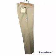 Dockers Flat Front Pants Men's Size 38×32 Color Khaki Classic Fit No Wrinkles