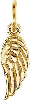 [JewelryWeb] 14k Yellow Gold Charm 19.7x5.5mm Polished Posh Mommy Collection Wing-Charm With Jump-Ring Bead-Charm for Women