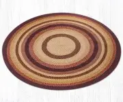 Earth Rugs SC-371 Black Cherry Chocolate Cream Large Rug Slice 24" x 39"