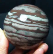 TOP 382G Beautiful Natural Polished Purple Jade Agate Crystal Sphere Ball WD429