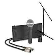 Shure SM58 LC Cardioid Dynamic Vocal Microphone with stand and 5M XLR Cable