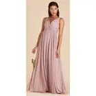 Birdy Grey Lianna Maxi Dress Womens Small Mesh Mauve Bridesmaid Tulle New Purple