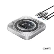 Mac Mini M4 Dock, Aluminum Mac Mini Stand and HDMI Hub for Mac Mini M4 and M4 Pr