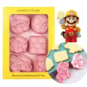 6pcs/sets Super Mario cookie mold 3D cartoon frosting cookie fondant plastic