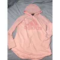 在飛比找蝦皮購物優惠-✨adidas 帽t 愛迪達粉色帽t  長袖✨二手