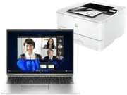 HP EliteBook 865 16 inch G11 Business Laptop, Silver + HP LaserJet Pro 4001dn Printer