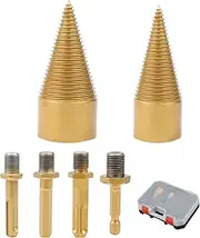 [Oxtxuzdm] Firewood Log Splitters Drill Bit Removable Wood Splitters Drill Bit Screw Cone Kindling Splitters Drill Bit Set