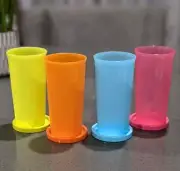 Tupperware Mini Tumbler With Etch 310ml Set Of 4 New