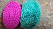 Luffa Silicone Body Scrubber Lathering and Scalp Massaging Exfoliator ( 3 pack)