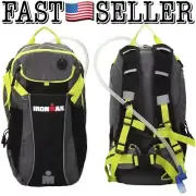 IRONMAN Hydration Backpack With 2L Water Reservoir, Grey/Lime - NEW WITH TAGS!