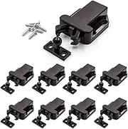 8 Pack Push Latch，Touch Latch Safe Push Latch，Rebound self-Locking Device，Open Catch Lock Drawer Cabinet Catch Touch Latch Cupboard Bedroom