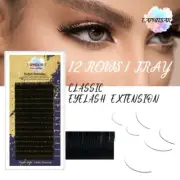 Mink Professional D Curl Silk Eye Lashes Individual False Mink 0.15mm 9-15 Mixed