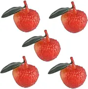 UPKOCH 5pcs Realistic Faux Lychee Artificial Fruits for Home Decor Vivid Simulation Models for Table Centerpieces Photography Props and Fruit Basket Decoration