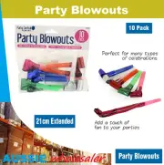 10pc Party Blowouts Whistle Blow Out Noise Maker Party Bag Filler Toy Fun