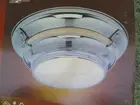 NIB Handsome Chrome Fluorescent Flush CEILING LIGHT