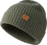 [FUQILA] 100% Merino Wool Cuff Beanie Hat, Unisex Warm Winter Caps Soft, Breathable & Cozy Stretchy Knitted Cuffed Cap