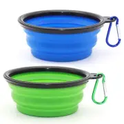 Dog Bowl Pet Collapsible Bowls, 2 Pack for Cats Dogs, Portable Pet Feeding Wa...