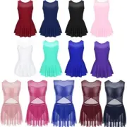 Girls Ballet Dance Leotard Dress Sparkly Ice Skating Dress Athletic Dancewear AU