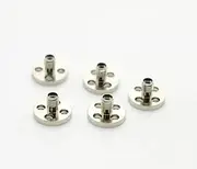 SMA Socket 10 Pieces, Suitable for SMA905 Adapter Inner Diameter 3.18 mm Fiber Optic Socket Base, Suitable for SMA ftth Coupler Jack, Bracket Base(Silver Round)