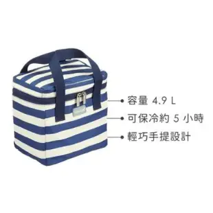 《KitchenCraft》點心保冷袋(條紋藍4.9L) | 保溫袋 保冰袋 野餐包 野餐袋 便當袋
