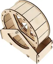 Parliky Hamster Running Wheel Dogs Prize Wheel Seat Jigsaw Hamster Steering Gerbil Mice Exercise Wheel Small Hamster Wheel Saucer Wagon Silent Runner Hamster Wheel Maze Pour Wooden