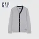 Gap 男裝 V領針織外套-灰色(428979)