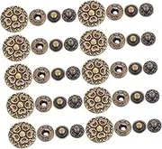 PERSELOSO 20 Sets Purse Buckle Zinc Alloy Cartoon Snap Button for Wallet Decoration Unique Retro Clasp for DIY Crafts Style Restoration Durable Aesthetic Design