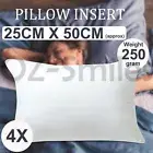 4x Memory Resistant Cushion Pillow Inserts Polyester Filling 25cm x 50cm