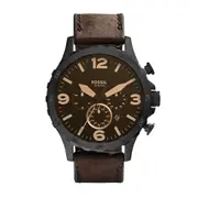 Fossil Nate Chronograph Brown Leather Watch JR1487