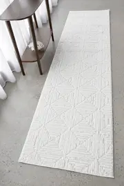 Serenade Shilo White Runner Rug
