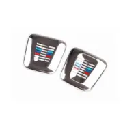 For BMW X2 F39 2018-2021 Silver Titanium Car Inner Microphone Cover Trim 2PCS (for: BMW)