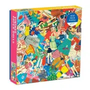 Vintage Paper Dolls 1000 Piece Puzzle in Square Box - Galison