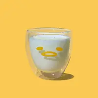 在飛比找蝦皮購物優惠-蛋黃哥 Gudetama 雙層玻璃杯 【台灣24H出貨】 水