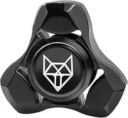 FREELOVE Fox Tri Metal Fidget Spinner Toys for Adults Kids, All Stainless Steel 1.5'' Fidgets Spinners, Customized R188 Silent Bearing, 4~6 Mins, Autism Sensory Figetget Toy Adhd Anxiety Figits, Black