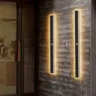 2 Pack 40inch Motion Sensor Long Outdoor Wall Lights 30W Black 3000K Warm Whi...