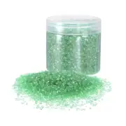 305g Crushed Glass Chips 3-6mm Irregular Broken Sprinkles Glass, Light Green