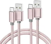 Basesailor USB Type C Charger Cable 1M/2Pack,Nylon Charging Cord for Kindle Fire HD 10 9th 2019,8 10th 2020,7 12th 2022,for Samsung Galaxy S22 S23 S24 A54,A14,A34,A42,Z Flip Fold 3,Google Pixel 6 5 4