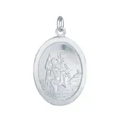 Silver Oval St Christopher Medal - Jewellery Gift Boxed