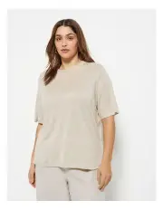 [Commonry] Short Sleeve Linen Tee in Flax