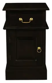 Tasmania 1 Door 1 Drawer Bedside Table - Left - Chocolate