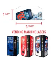 (1) SODA VENDING MACHINE 12 oz can "RC Cola" Vend Label - Flavor Strip